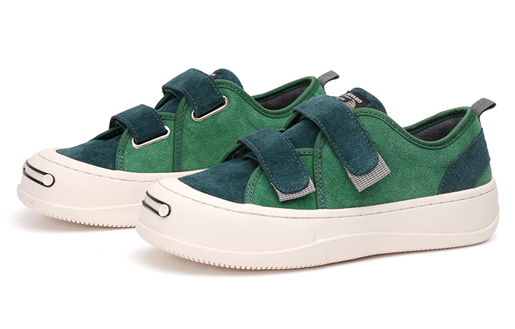 Order 快樂瑪麗Joy&Mario 絨面革 復古魔術貼百搭 低幫 板鞋 3.5cm 女款