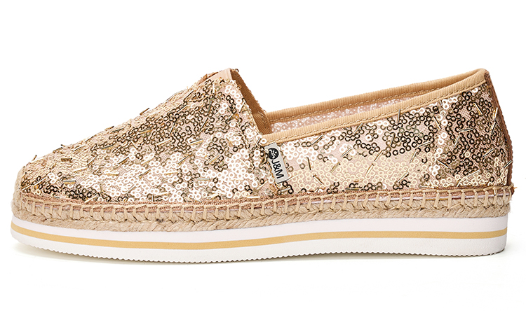 (Women) Joy&Mario Sequin Lace Slip-On Loafers Casual Espadrilles 4E1550W