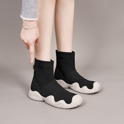 快樂瑪麗 Joy&Mario 針織布 顯瘦彈力厚底百搭 短靴 4cm 女款 Purchase 快樂瑪麗 Joy&Mario 針織布 顯瘦彈力厚底百搭 短靴 4cm 女款