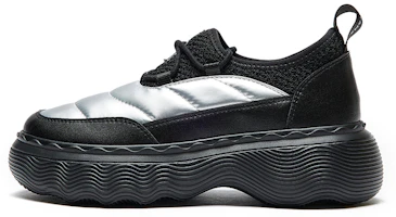 (Women) Joy&Mario Silver Slip-On Thick-Soled Shoes with Fleece Lining. 1Y1052W Silver Color (Women) Joy&Mario Silver Slip-On Thick-Soled Shoes with Fleece Lining. 1Y1052W Silver Color