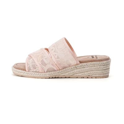 (W) Joy&Mario Slides 'Lace Mesh Espadrille Flatform'