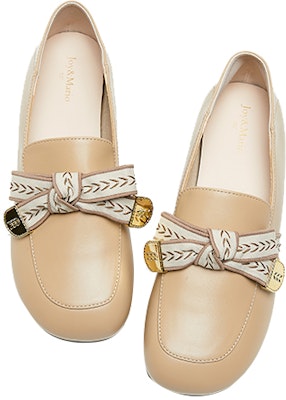 (W) Joy&Mario Slip-On 'Talipinggang Riben Beige' 3X7808W Order (W) Joy&Mario Slip-On 'Talipinggang Riben Beige' 3X7808W