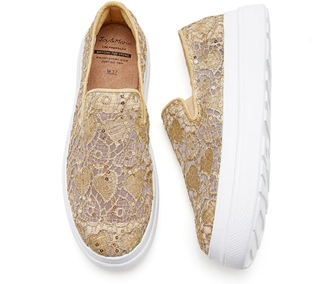 (W) Joy&Mario Slip-On 'Plataforma Malla Corazón Lentejuelas' 3H3501W 5