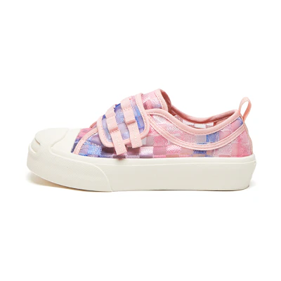 (W) Joy&Mario Slip-On 'Tie-Dye Mesh Colorblock Checkerboard'