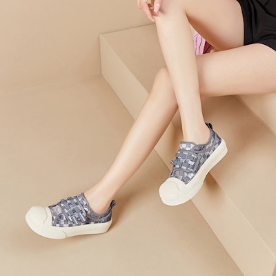 (Women) Joy&Mario Slip-On 'Tie-Dye Mesh Colorblock Checkerboard' 3F5320W 10