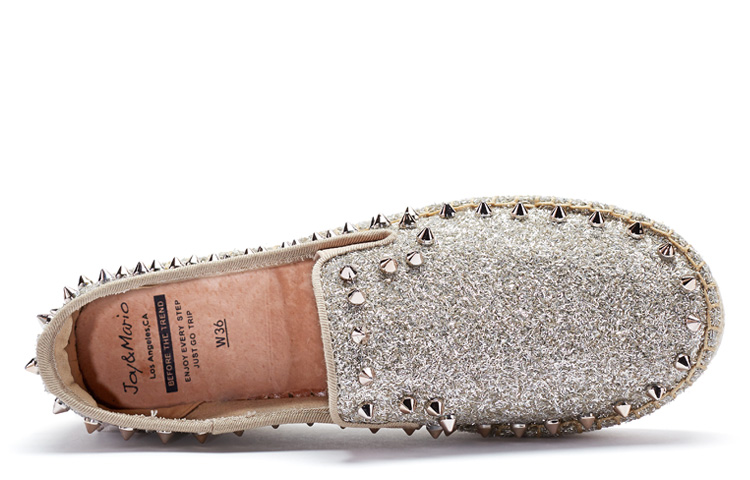 Lookbook (W) Joy&Mario Slip-On Espadrillas con Borchie ''Gold Fisherwoman'' 51323W