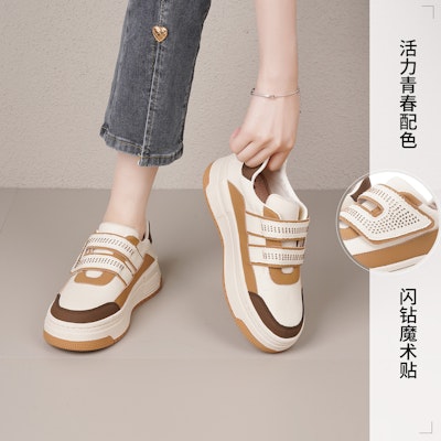(Women) Joy&Mario Synthetic Leather 'Comfortable Thick Sole Low-Top' 3H7650W Details for (Women) Joy&Mario Synthetic Leather 'Comfortable Thick Sole Low-Top' 3H7650W