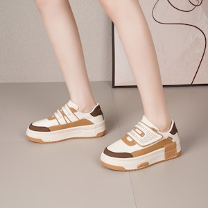 (W) Joy&Mario 合皮 快適厚底ローカット 3H7650W 1