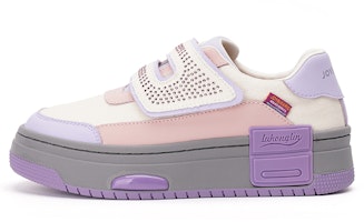 快樂瑪麗Joy&Mario 合成革 厚底百搭舒適 低幫 板鞋 4cm 女款 2