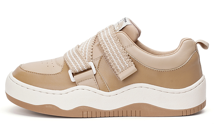 (Women) Joy&Mario Synthetic Leather 'Wavy Weave Thick Sole Low-Top' 3H7672W