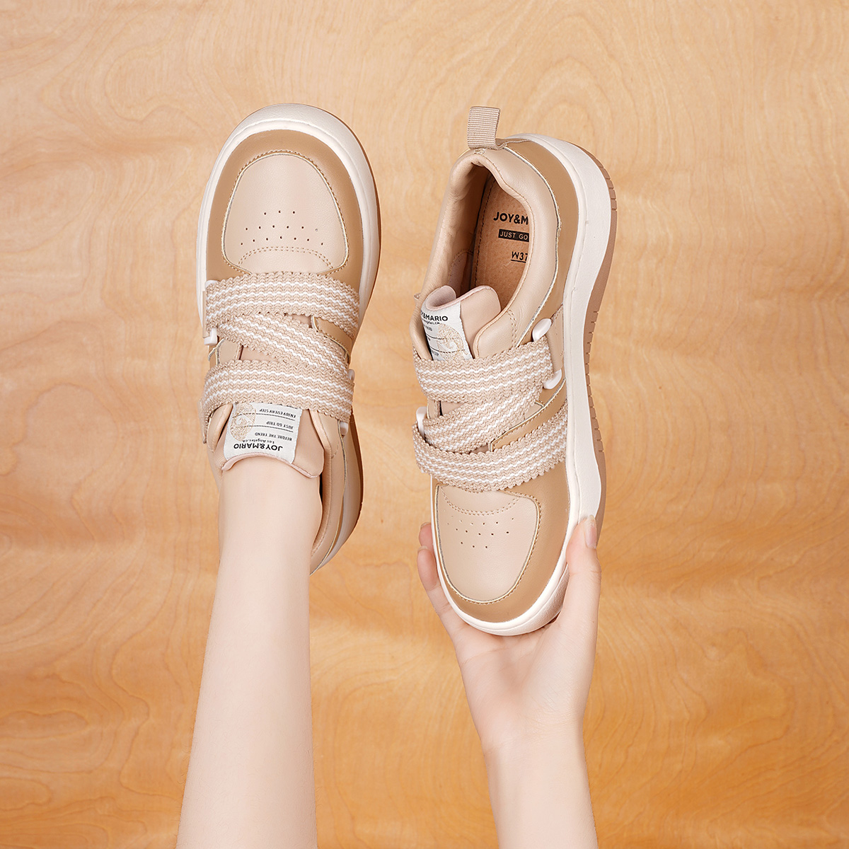 Details for (W) Joy&Mario Kulit Sintetis 'Wave Tebal Rendah' 3H7672W