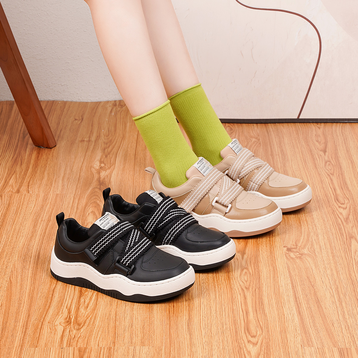 Cheap (W) Joy&Mario Kulit Sintetis 'Wave Tebal Rendah' 3H7672W