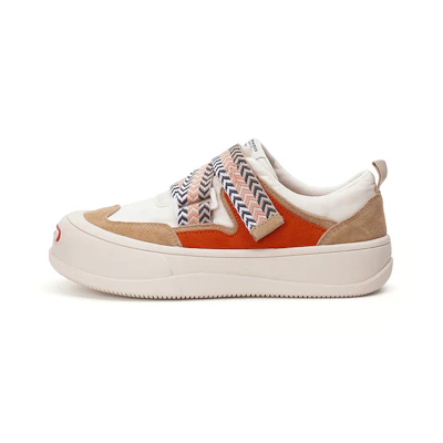 (W) Joy&Mario Synthetic Leather Colorblock Ethnic Tape Platform Low Top 'Multicolor'