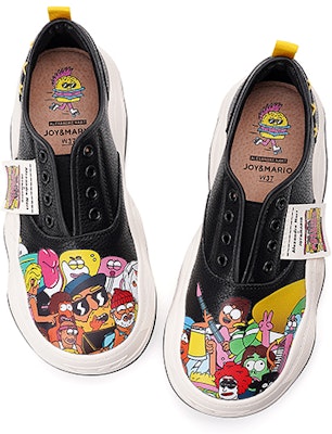 (W) Joy&Mario Sepatu Sneakers Kulit Sintetis 'Motif Kartun Trendy' 3H7666W 4