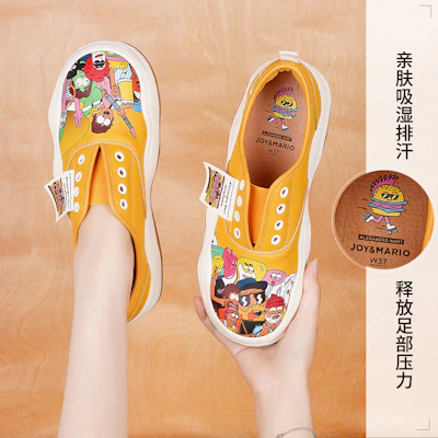 (W) Joy&Mario 合成革低帮休闲鞋 '时尚卡通印花' 3H7666W 15