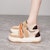 (W) Joy&Mario Velvet Kulit Rendah 'Color-Block Platform' 3H7358W