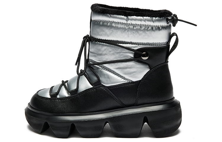 (Women) Joy&Mario Waterproof Reflective Warm Silver Snow Boots 1Y0019W Silver Color