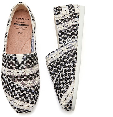 (W) Joy&Mario Woven Casual Flat 'Motif Bunga Bernafas Mudah' 3F2359W Shop (W) Joy&Mario Woven Casual Flat 'Motif Bunga Bernafas Mudah' 3F2359W