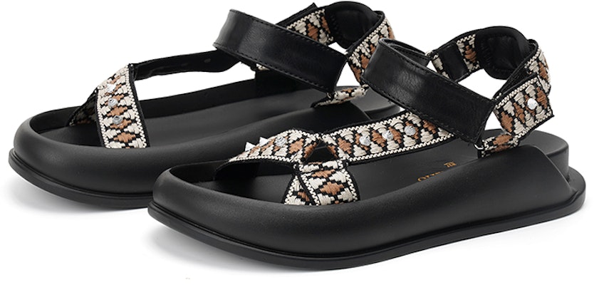 (W) Joy&Mario Sandal Tenunan Etnik Jacquard Pita 'Hitam' 3F3265W Order (W) Joy&Mario Sandal Tenunan Etnik Jacquard Pita 'Hitam' 3F3265W