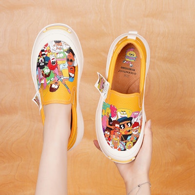 (W) Joy&Mario x Kolaborasi Artis Sepatu Santai 'Platform Kartun Keren' 3H7665W 5