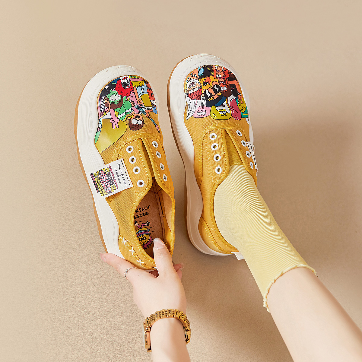 (W) Joy&Mario Artist Slip-On 'Cartoon Graffiti' 圖 15