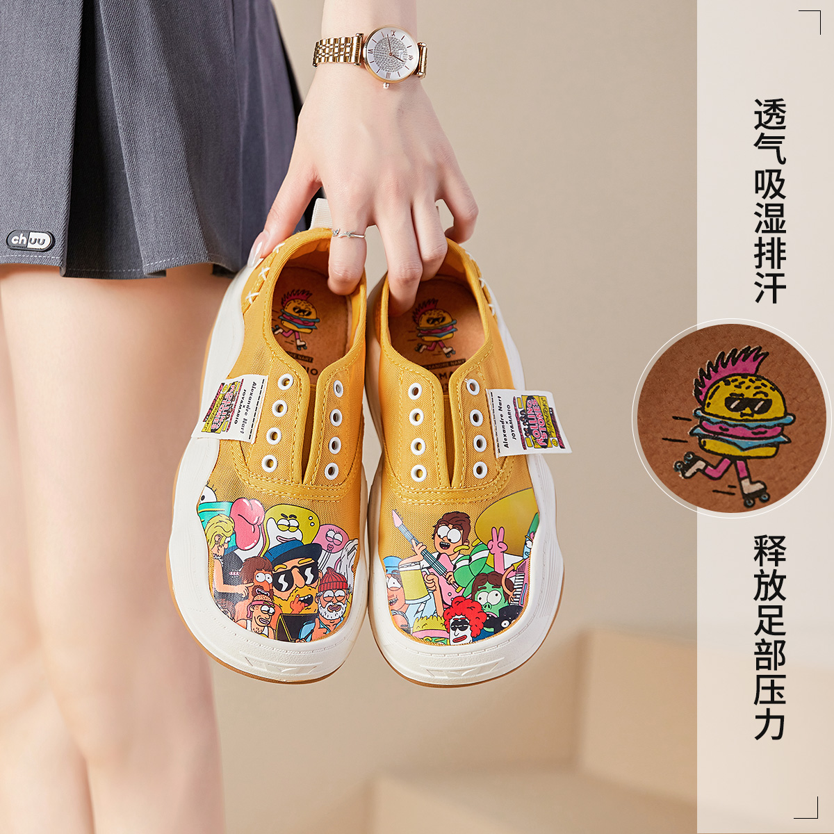(W) Joy&Mario Artist Slip-On 'Cartoon Graffiti' 圖 18