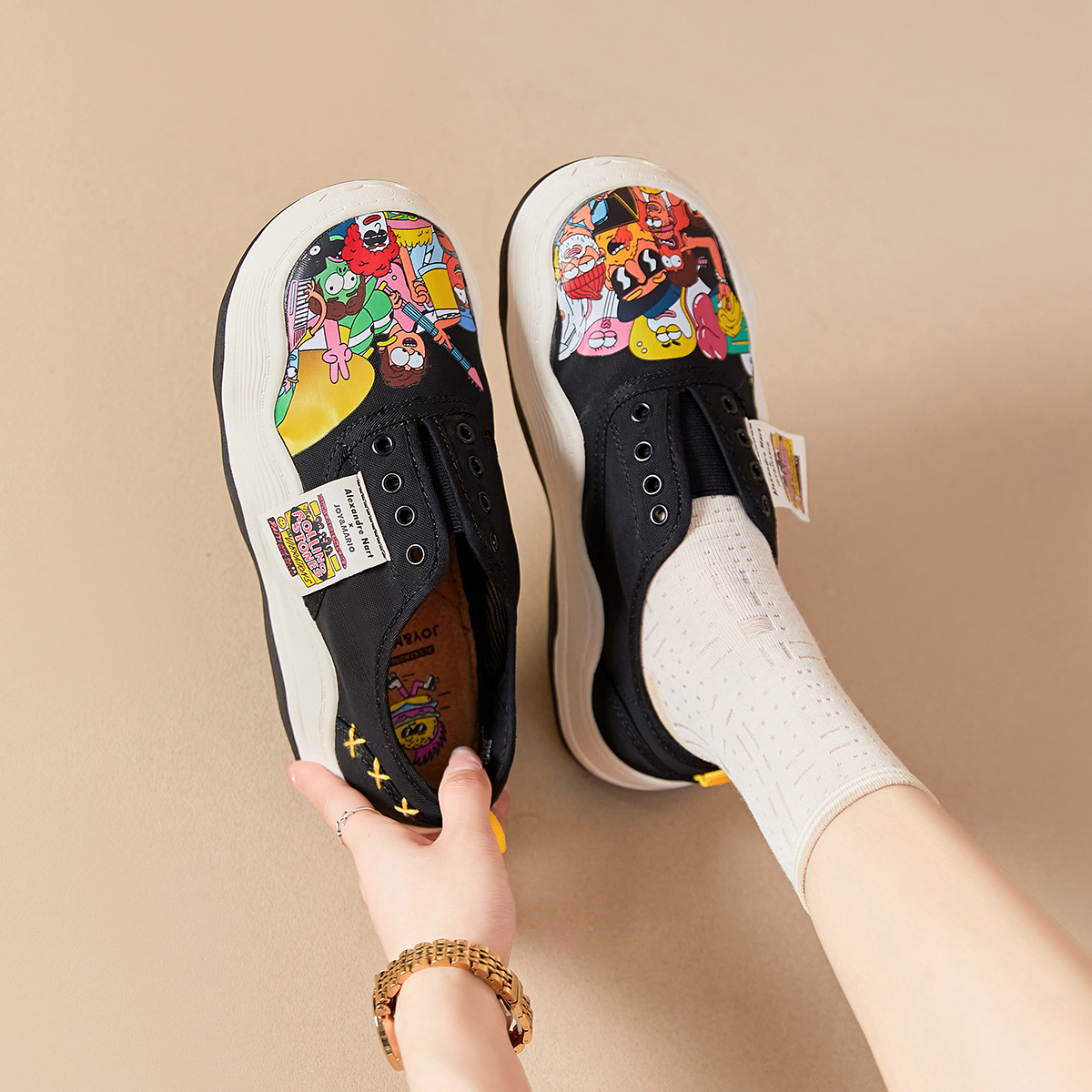 (W) Joy&Mario Artist Slip-On 'Cartoon Graffiti' 圖 25