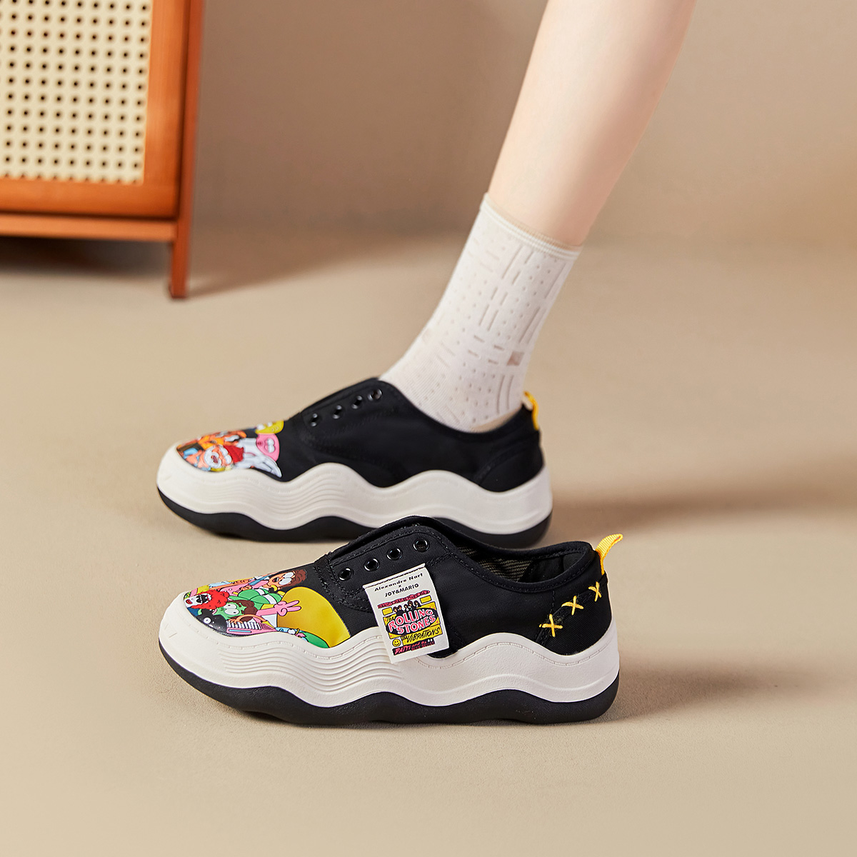 (W) Joy&Mario Artist Slip-On 'Cartoon Graffiti' 圖 29