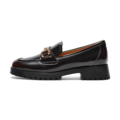 (W) Joypeace 4cm 'British Retro Elevated Loafer'