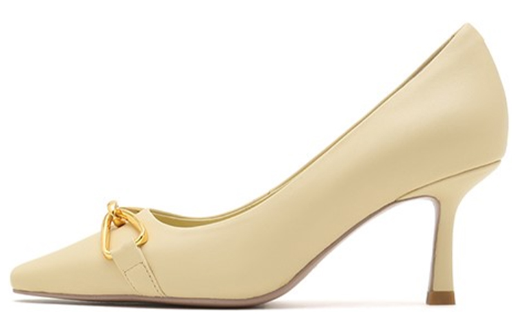 (Women) Joypeace 7cm 'Sheepskin Square-Toe Buckle Stiletto' 30205AQ2