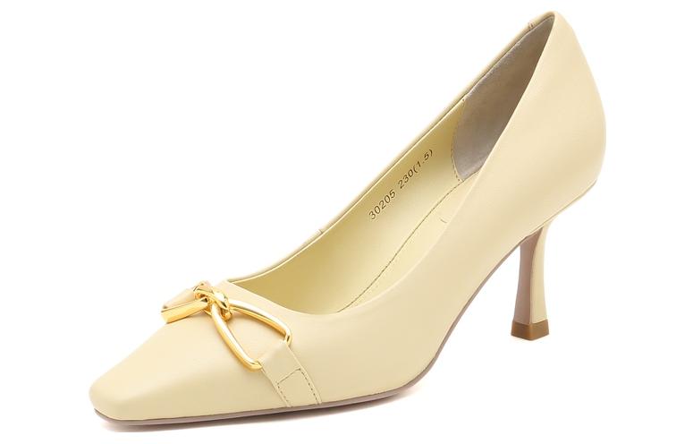 Order (W) Joypeace Tacones Altos 7cm 'Punta Cuadrada Piel de Oveja con Hebilla' 30205AQ2