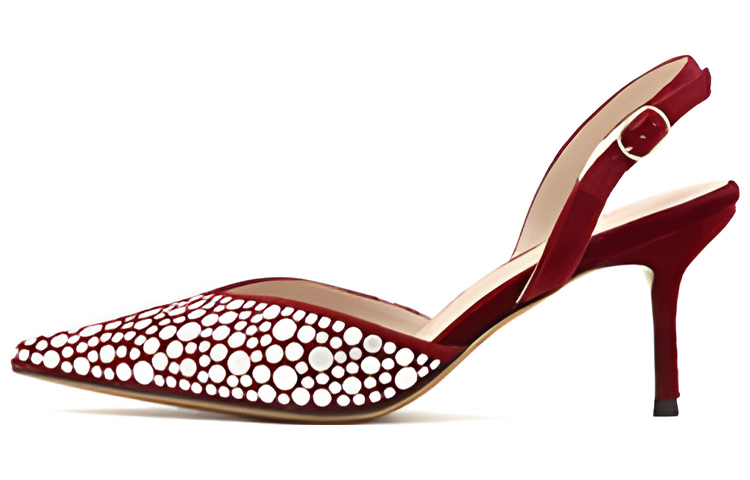 (Women) Joypeace 7cm 'Shimmering Fabric Pointed Toe Stiletto Heels' 60209CH2