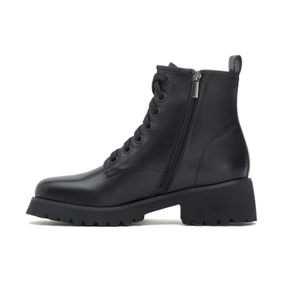 (W) Joypeace 'Black Chunky Heel Chelsea Boots'