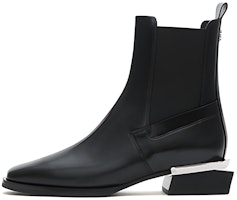 (Women) Joypeace 'Black Geometric Heel Chelsea Boots' ZW333DZ2 (Women) Joypeace 'Black Geometric Heel Chelsea Boots' ZW333DZ2
