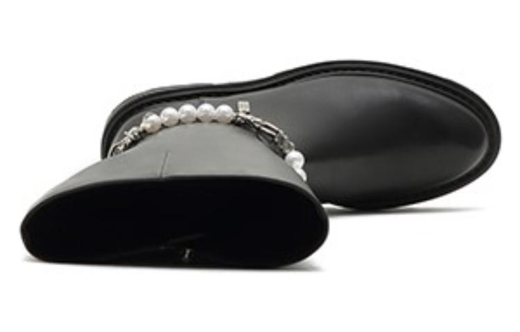 Lookbook (W) Joypeace 'Botas Altas de Cuero con Cadena y Perla Negra' YPU55DC2