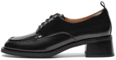 (Women) Joypeace 'Black Round Toe Lace-Up Block Heel' 82173CM3 (Women) Joypeace 'Black Round Toe Lace-Up Block Heel' 82173CM3