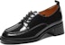 (W) Joypeace 'Hitam Bulat Berenda Tumit Blok' 82173CM3