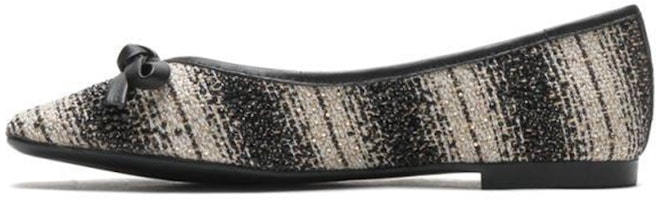 (Women) Joypeace 'Black Satin Diamond Butterfly Knot Flats' J4N22-2CDU1AQ1 (Women) Joypeace 'Black Satin Diamond Butterfly Knot Flats' J4N22-2CDU1AQ1