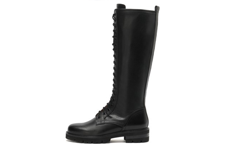 (Women) Joypeace 'Black Tall Martin Boots' JZPZU751DU1DG0
