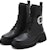 (W) Joypeace 'British Glam Batu Permata Tumit Chunky Mid-Calf Martin Boot Hitam' YQB48DZ2