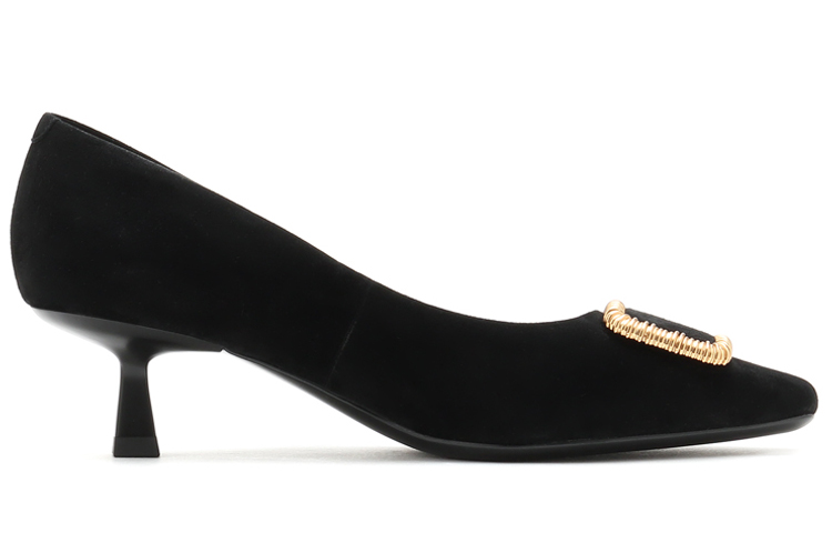 Order (W) 조이피스 '캐시미어 가죽 레트로 하이힐 블랙' JZPYSD07DU1CQ1