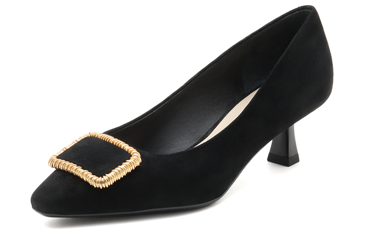 Lookbook (W) 조이피스 '캐시미어 가죽 레트로 하이힐 블랙' JZPYSD07DU1CQ1