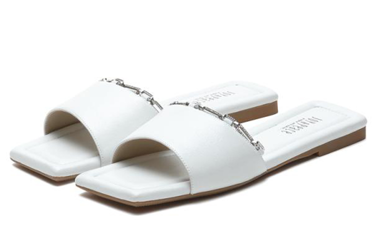 Lookbook (W) Joypeace 'Sandal Rata Berlian Rantai Delicate Putih' JZPYQV03DA1BT1