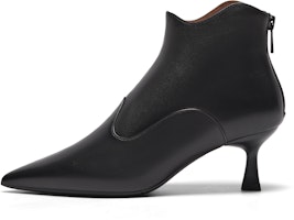 (W) Joypeace Bota Elegante de Cuero de Oveja con Punta Fina y Tobillera. YVA30DD3 1