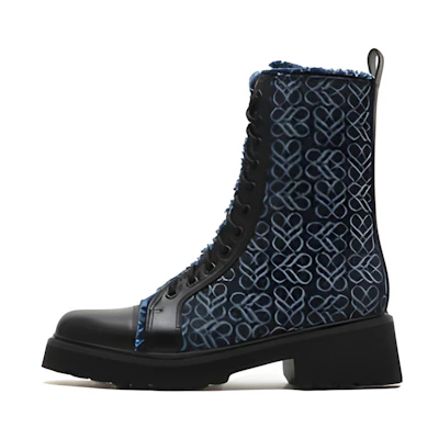 (W) Joypeace 'Infinity Series Retro Spliced Martin Boots Blue'