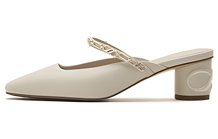 Lookbook (W) Joypeace 'Kasut Tumit Blok Kulit Slip-On Hujung Petak' YQL23CH2