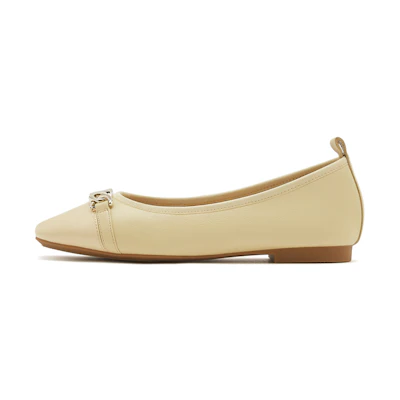 (W) Joypeace 'Leather Square Toe Flat Casual'