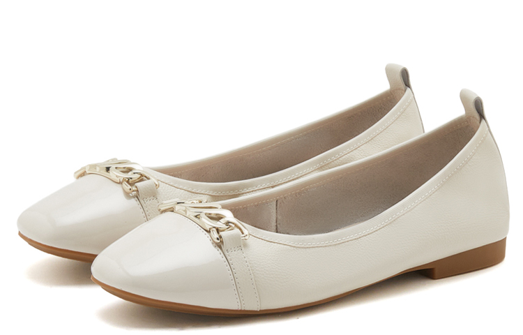 Cheap (Women) Joypeace 'Leather Square Toe Flat Casual' YVE01AQ3