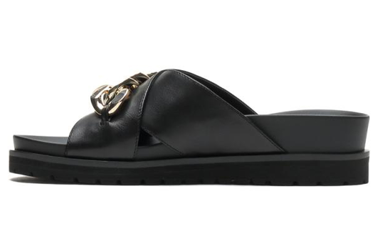 (Women) Joypeace 'Metallic Strap Sandals Black' JZPZS105DU1BT1
