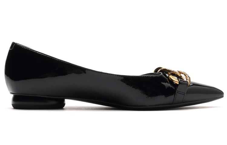 (W) Joypeace 'Modern Art Patent Leather Flats - Black' 圖 2